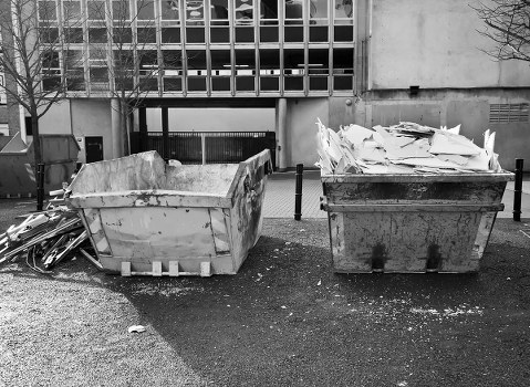 Employees participating in recycling and sustainable waste practices