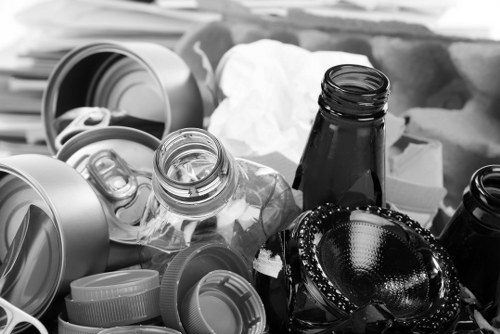 Street-side commercial recycling bins in Richmond upon Thames