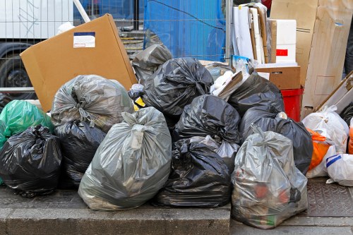 Professional team conducting office clearance